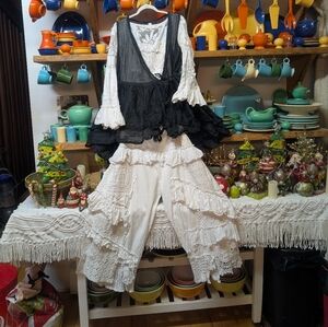 NWTO Ewa I Walla Crinckle Voile Cotton Tie Layering Vest